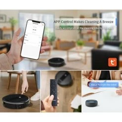 AIRROBO Aspirateur Robot Spécial Poils D'Animaux 2600Pa, 140min D'Autonomie, Recharge Automatique, Collecteur 510ml, Contrôle Avec App/Alexa/WiFi, Pour Sols, Tapis, Silencieux 65dB -Aspirateur et sac Soldes 57933316 5