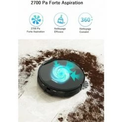 Robot Aspirateur Et Laveur 3 EN 1 Avec Station De Vidage Automatique, Super Aspiration 2700Pa - AIRROBO T10+ Idéal Pour Poils D'Animaux Cheveux Poussière - Version Nouvelle 3 Robot Aspirateur Et Laveur 3 EN 1 Avec Station De Vidage Automatique, Super Aspiration 2700Pa - AIRROBO T10+ Idéal Pour Poils D'Animaux Cheveux Poussière - Version Nouvelle -Aspirateur et sac Soldes 57933324 4