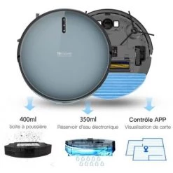 PROSCENIC 830P - Aspirateur Robot Connecté Avec Navigation Intelligente - Fonction Lavage - 0,6L - Wifi 2 PROSCENIC 830P - Aspirateur Robot Connecté Avec Navigation Intelligente - Fonction Lavage - 0,6L - Wifi -Aspirateur et sac Soldes 58078210 3