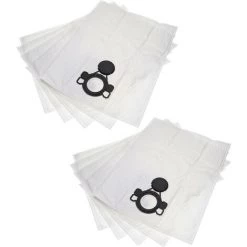 Vhbw 10x Sacs Compatible Avec Nilfisk Aero 31-21 PC INOX Aspirateur - Microfibres Non Tissées, 32cm X 23cm Blanc