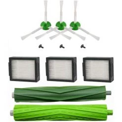 EINEMGELD Kit De Pièces De Rechange Compatible Avec Roomba I7 I7+ E5 E6 E7 - Pack De Brosses Latérales, Rouleaux Et Filtres Hepa.