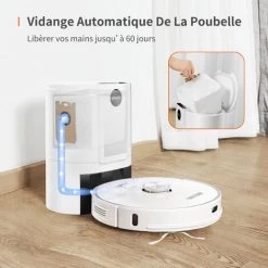 ULTENIC T10 - Aspirateur Robot Laveur Connecté 3 En 1 - Station De Vidage - Navigation LDS Intelligente - 3000 Pa - Détection Tapis -Aspirateur et sac Soldes 59465138 3