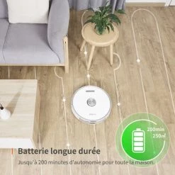 ULTENIC T10 - Aspirateur Robot Laveur Connecté 3 En 1 - Station De Vidage - Navigation LDS Intelligente - 3000 Pa - Détection Tapis -Aspirateur et sac Soldes 59465138 4