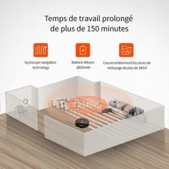 ULTENIC D5s Pro - Aspirateur Robot Laveur - Forte Aspiration 3000Pa - Autonomie 150min - Navigation Gyroscope 3 En 1- Convient Aux Personnes âgées 2 ULTENIC D5s Pro - Aspirateur Robot Laveur - Forte Aspiration 3000Pa - Autonomie 150min - Navigation Gyroscope 3 En 1- Convient Aux Personnes âgées -Aspirateur et sac Soldes 59465141 3