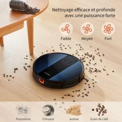 ULTENIC D5 - Aspirateur Robot Ultramince - Aspiration De 3000 Pa - Batterie 2600mAh - Connecté Bluetooth Et WIFI - Convient Aux Personnes âgées 3 ULTENIC D5 - Aspirateur Robot Ultramince - Aspiration De 3000 Pa - Batterie 2600mAh - Connecté Bluetooth Et WIFI - Convient Aux Personnes âgées -Aspirateur et sac Soldes 59465144 4