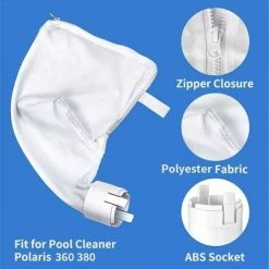 GALOZZOIT Sacs Pour Nettoyeur De Piscine Pour Polaris 280 Ou 480, 2 Pièces Nylon Remplacement De Sac Zipper Sacs à En Maille à Usage Multiple 2 GALOZZOIT Sacs Pour Nettoyeur De Piscine Pour Polaris 280 Ou 480, 2 Pièces Nylon Remplacement De Sac Zipper Sacs à En Maille à Usage Multiple -Aspirateur et sac Soldes 60001040 3
