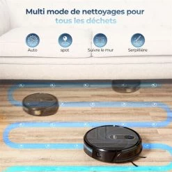 INLIFE Aspirateur Robot Et Laveur 2 En 1 MT-720A Electroménager 3000Pa Aspiration 600ml Capacité Fonctionne Avec WiFi/App/Alexa/Google Idéal Pour Poils D'Animaux 3 INLIFE Aspirateur Robot Et Laveur 2 En 1 MT-720A Electroménager 3000Pa Aspiration 600ml Capacité Fonctionne Avec WiFi/App/Alexa/Google Idéal Pour Poils D'Animaux -Aspirateur et sac Soldes 60100024 4