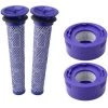 MINETGNON Kit Pack De 4 Filtres Post Moteur Et Filtre Pr¨¦ Moteur Pour Dyson Aspirateur V8 V7