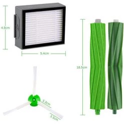 MINETGNON KIT Pack De 10 Accesoires Pour IRobot Roomba Aspirateur (Brosses + Filtres) - S¨¦ries I3/i3+/i4/i7/i7+/E5/E6/E7 -Aspirateur et sac Soldes 60155101 4