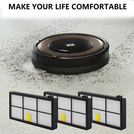 MINETGNON Pack de 3 Replacements de filtre pour iRobot Aspirateur S¨¦ries 800 and 900 - Haut Efficacit¨¦ MINETGNON Pack De 3 Replacements De Filtre Pour IRobot Aspirateur S¨¦ries 800 And 900 - Haut Efficacit¨¦ -Aspirateur et sac Soldes 60155103 3