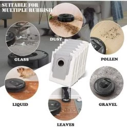 MEZHENG 10 Pcs Sac Irobot Roomba I7, Sacs À Poussière De Rechange Pour Aspirateur IRobot Roomba I7 I7+ / I7 Plus E5 E6 E7 S9 S9+ 4 MEZHENG 10 Pcs Sac Irobot Roomba I7, Sacs À Poussière De Rechange Pour Aspirateur IRobot Roomba I7 I7+ / I7 Plus E5 E6 E7 S9 S9+ -Aspirateur et sac Soldes 61310046 5