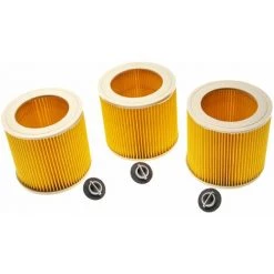 Vhbw Lot De 3x Filtres à Cartouche Compatible Avec Kärcher NT 27/1 ME Professional, NT 27/1 Aspirateur à Sec Ou Humide - Filtre Plissé, Jaune -Aspirateur et sac Soldes 61351216 3
