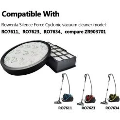 FOZIY Filtre ZR903701，Filtre Rechange ZR903701，Filtres Pour Rowenta Silence Force Cyclonic 4aaaa Ro76xx ModÈle Aspirateurs, Filtre Accessoires Pour RO7647EA RO7663EA RO7676EA RO7681EA (Modèle RO76xx)，une Pièce, Noir,Fonepro -Aspirateur et sac Soldes 63528607 3