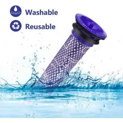 MEZHENG Filtre Pour Dyson V8/V7, Filtres De Rechange Lavable Pour Aspirateur Dyson V7/V8 Absolute Et Animal, Accessoire Aspirateur Pour Dyson V8 Avec 2 Post-Filtres HEPA, 2 Pré-Filtres, 1 Outil De Nettoyage -Aspirateur et sac Soldes 63701332 4