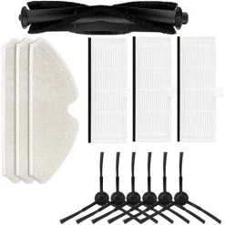 MEZHENG Rechange Pour Aspirateur Proscenic M7 PRO, Queta 13 Pièces Rechange Accessoires Pour Aspirateur Proscenic M7 PRO, Avec Brosse Principale Brosses Latérales Filtres Et Chiffons De Nettoyage