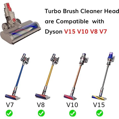 MEZHENG Tête de Nettoyeur de Brosse à Turbine Motorhead Compatible avec l'aspirateur Dyson V15 V11 V10 V8 V7 pour Nettoyer les Tapis, les Sols, les Carreaux MEZHENG Tête De Nettoyeur De Brosse à Turbine Motorhead Compatible Avec L'aspirateur Dyson V15 V11 V10 V8 V7 Pour Nettoyer Les Tapis, Les Sols, Les Carreaux -Aspirateur et sac Soldes 63799803 3