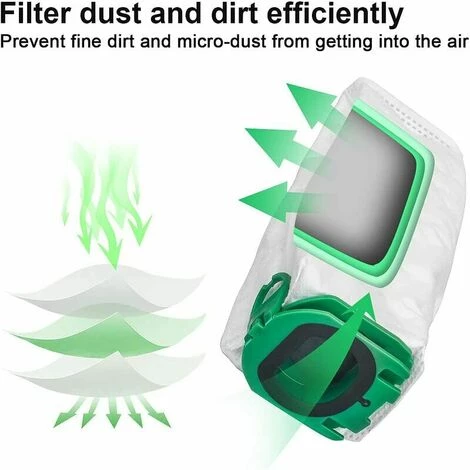 CLEGGFR 10 Sacs d'Aspirateur pour Vorwerk Sac à Poussière de Rechange pour Kobold VB100 Aspirateur CLEGGFR 10 Sacs D'Aspirateur Pour Vorwerk Sac à Poussière De Rechange Pour Kobold VB100 Aspirateur -Aspirateur et sac Soldes 63823428 3