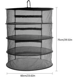 MEZHENG Filet De Séchage - 4 Couches Maille Suspendue Filet De Séchage Pour Séchage D'herbes, Filet Séchage D'herbe Avec Des Fermetures À Glissière-45 Cm / 60 Cm… -Aspirateur et sac Soldes 63891399 5