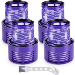 STOMO Lot De 4 Filtres Pour Dyson V10 Motorhead Cyclone Animal Absolute SV12 Aspirateur Accessoire Sans Fil Remplace # DY-969082-01