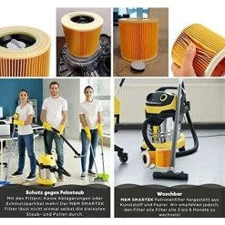 TINOR Filtre à Cartouche Pour Karcher WD2 Wd3 MV3 Etc. Comme 6.414-552.0 - 2pcs -Aspirateur et sac Soldes 64032266 5