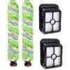 FUHUIDATRADING 2 Filtre De Rechange Bissell Crosswave 3 En 1 Nettoyant Multi-Surfaces Lavable 1866 Et 2 Brosses Rouleaux Multi-Surfaces 1868 Compatible Avec Bissell Crosswave 17132 Série 1785 (Pack Combo)
