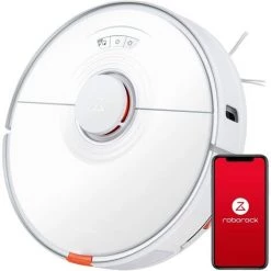 Roborock S7 Aspirateur Robot Puissant 2500Pa Robot LiDAR Navigation - APP- Blanc