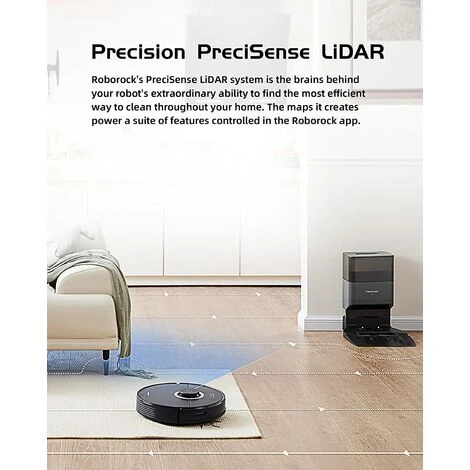 Roborock Q7 Max Aspirateur Robot Laveur 4200 Pa 180 Minutes d'Autonomie avec LiDAR, Mise à Niveau du S5 Max Noir Roborock Q7 Max Aspirateur Robot Laveur 4200 Pa 180 Minutes D'Autonomie Avec LiDAR, Mise à Niveau Du S5 Max Noir -Aspirateur et sac Soldes 64391999 4