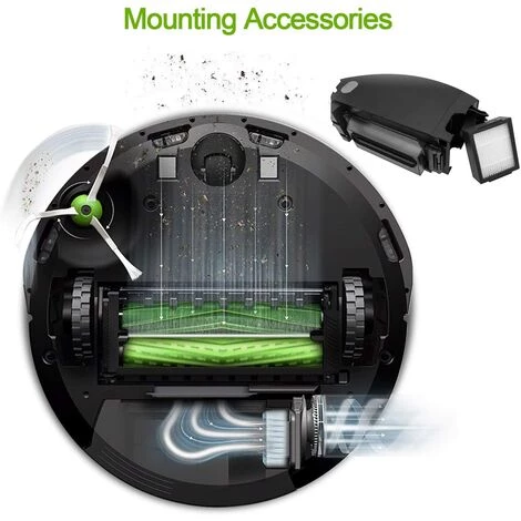 OSQI Kit d'accessoires de réapprovisionnement pour aspirateur robotique iRobot Roomba i7 i7+/i7 Plus E5 E6 E7, 2 filtres haute efficacité + 3 brosses de balayage des bords + 1 pièce de rechange pour brosses en caoutchouc multi-surfaces OSQI Kit D'accessoires De Réapprovisionnement Pour Aspirateur Robotique IRobot Roomba I7 I7+/i7 Plus E5 E6 E7, 2 Filtres Haute Efficacité + 3 Brosses De Balayage Des Bords + 1 Pièce De Rechange Pour Brosses En Caoutchouc Multi-surfaces -Aspirateur et sac Soldes 65503035 2