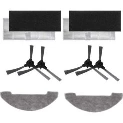 STOMO Kit D'Accessoires Pour Proscenic 850T Avec 2 Brosse Principale 4 Filtre Hepa 6 Brosse Latérale 4 Chiffon De Vadrouille