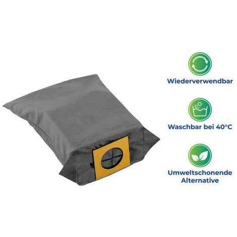 WENKO Sac aspirateur universel réutilisable, pour les aspirateurs à sacs de taille standard, Capacité 7 L, lavable en machine, 100% Polyester, 35x7,2x25,5 cm, gris - Bleu WENKO Sac Aspirateur Universel Réutilisable, Pour Les Aspirateurs à Sacs De Taille Standard, Capacité 7 L, Lavable En Machine, 100% Polyester, 35x7,2x25,5 Cm, Gris - Bleu -Aspirateur et sac Soldes 6578734 2