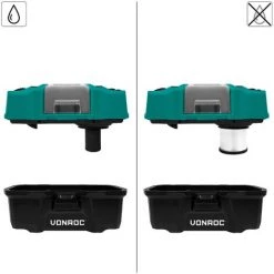 VONROC Aspirateur Multi-usage Portatif 20V – Bac De 15L - Récupération De Poussières - Accessoires Inclus - 1 Batterie 2.0Ah Et Chargeur Rapide Inclus -Aspirateur et sac Soldes 66096424 5