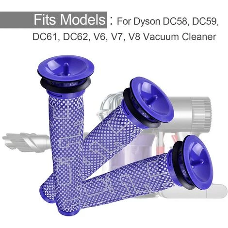 FVO Filtre pour Dyson V8 V7 V6 DC62 Aspirateur #DY-965661-01, Keepow® Filtre Mélange de Matériaux Standard Bleue, Lot de 3 FVO Filtre Pour Dyson V8 V7 V6 DC62 Aspirateur #DY-965661-01, Keepow® Filtre Mélange De Matériaux Standard Bleue, Lot De 3 -Aspirateur et sac Soldes 66307770 2