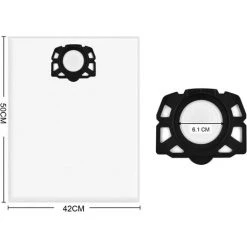JUNJUN 2X Filtre Et 8X Sac Pour Karcher Wd4 Wd5 P 2.863-006.0 Wd5P Wd6 Premuim Wd6 P Mv4 Mv5 Mv6 2.863-005.0 Sac Aspirateur Sac Accessoires -Aspirateur et sac Soldes 66369813 4