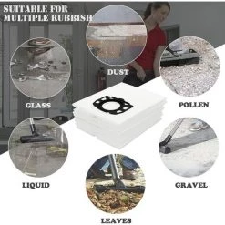 10 Pcs Sac Aspirateur Kärcher WD4 WD5 WD6 WD4 Premium WD5 Premium Sac Kärcher MV4, MV5 Et MV6 Sacs Filtrants De Poussière Adélala -Aspirateur et sac Soldes 66386133 5