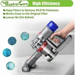 QERSTA Filtres De Rechange Pour Aspirateur Dyson V7, V8 Animal Absolute Motorhead, 2 Post-Filtres Hepa Et 2 Pré-Filtres, Remplacez Les Pièces 965661-01 Et 967478-01 -Aspirateur et sac Soldes 67873691 4