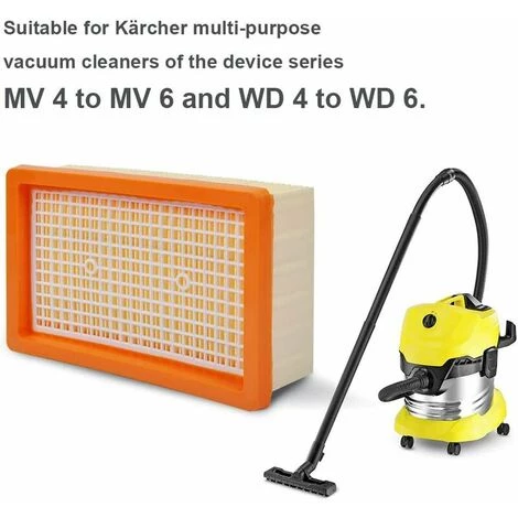 QERSTA Lot De 2 Filtres Plissés Plats Compatibles Avec Les Aspirateurs Multi-Usages Kärcher Mv4 / Mv5 / Mv6 / Wd4 / Wd5 / Wd6. QERSTA Lot De 2 Filtres Plissés Plats Compatibles Avec Les Aspirateurs Multi-Usages Kärcher Mv4 / Mv5 / Mv6 / Wd4 / Wd5 / Wd6. -Aspirateur et sac Soldes 67874088 3