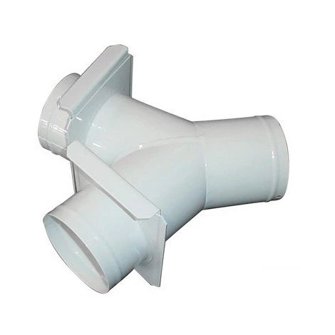 Culotte deux départs D. 120 mm avec tirette d'obturation YVS120 - Holzmann Culotte Deux Départs D. 120 Mm Avec Tirette D'obturation YVS120 - Holzmann -Aspirateur et sac Soldes 9115881 1